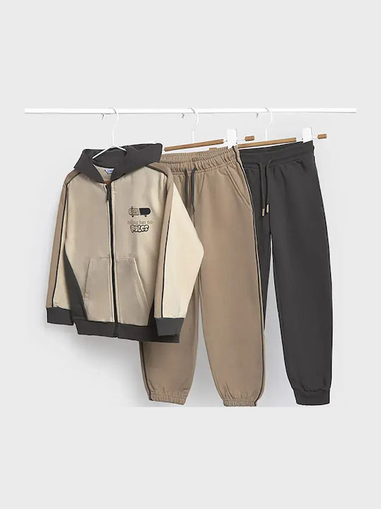Mayoral Kids Sweatpants Set Anthracite 3 Pieces