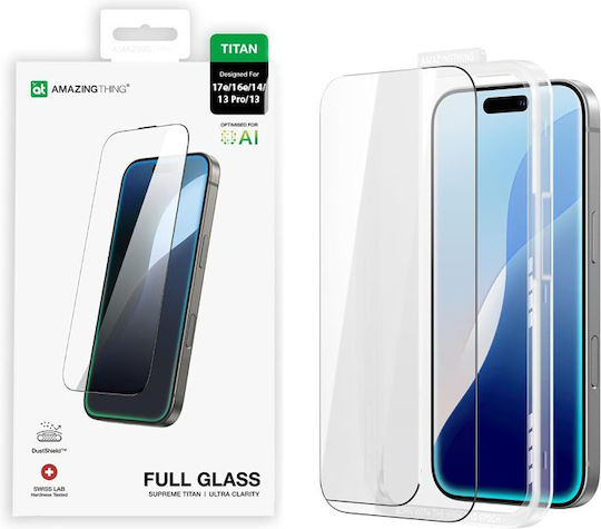 Amazingthing Titan Full Ultra Clarity Tempered Glass Iphone 17e 16e 14 13
