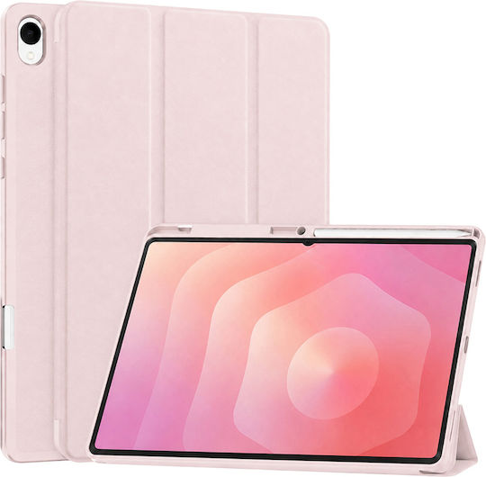 Techsuit Flex Trifold Stifthalter Samsung Galaxy Tab S12 Plus Rosa