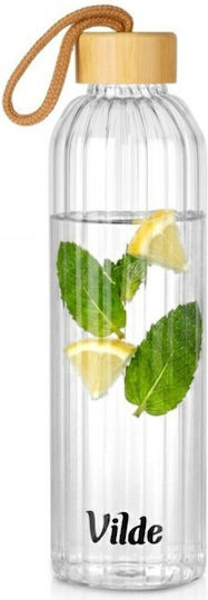 Vilde Vilde Glas Wasserflasche mit Schraubdeckel Transparent 750ml