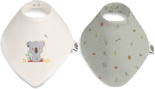 Interbaby Αδιάβροχη Μπαντάνα Υφασμάτινη με Κουμπί Green 2τμχ Interbaby Αδιάβροχη Μπαντάνα Υφασμάτινη με Κουμπί Green 2τμχ