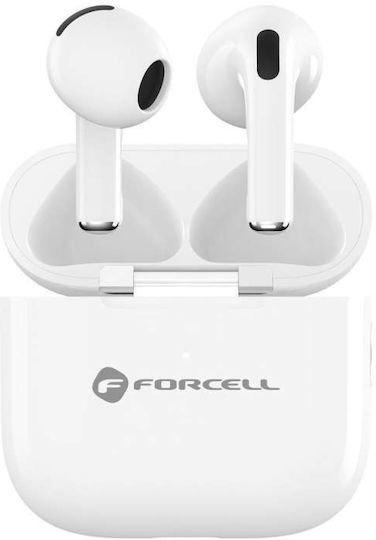 Căști Bluetooth Handsfree In-ear cu Husă de Încărcare Albe