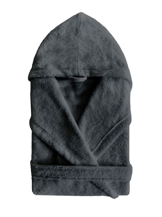 Sorema Plus Bathrobe Hooded Anthracite 400gsm
