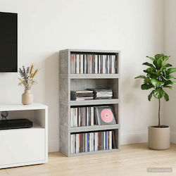 vidaXL CD Storage Shelf 4 Pcs Concrete Grey 40 ...