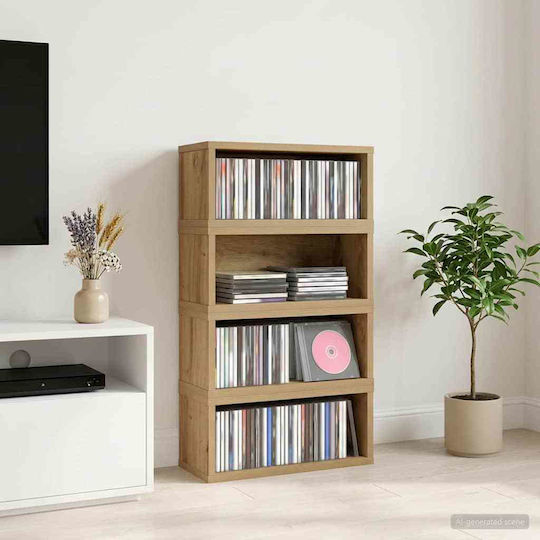 Vidaxl Ράφι Αποθήκευσης Cds 4 Τμχ Artisan Δρυς 40 X 17 X 17 Εκ