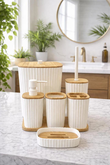 SteweHome Set de accesorii pentru baie din bambus 6 buc