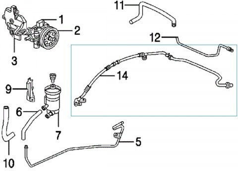 Honda Accord VII Hydrauliklenkleitung