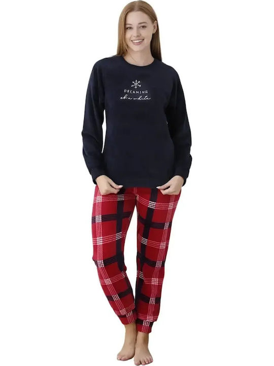 Boyraz Winter Women's Pyjama Set Dark Blue