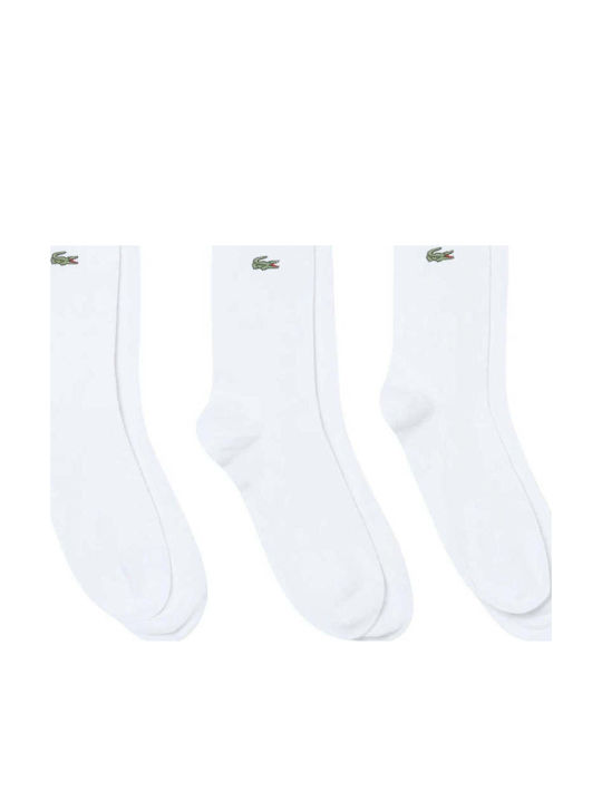 Lacoste Men's White Socks 3Pack
