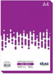 Skag Χαρτόνι Zazoo A4 100 Φύλλα Μωβ
