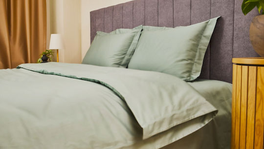 Valeria Home Set Huse Pentru Pilote 220x240cm Superdublu Cu 2 Fețe De Pernă & 1 Cearșaf Verde
