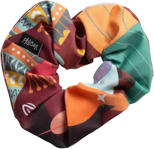 Vasiliki Scrunchie Braun VGA26-GSCR01-Chocolade-Gestockt