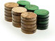Manopoulos Joc de Dame pentru Backgammon din Lemn de Măslin Verde 3.6cm