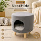 Lelo Pet NestHide 2 σε 1 Φωλιά Γάτας με Σκαμπό Scandinavian Style Γκρι
