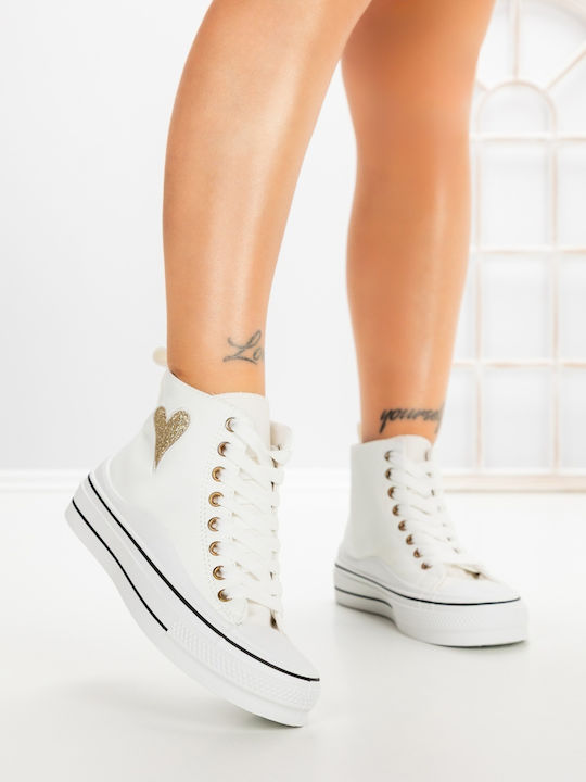 Kalapod Adidași Flatforms Pentru Femei Albă