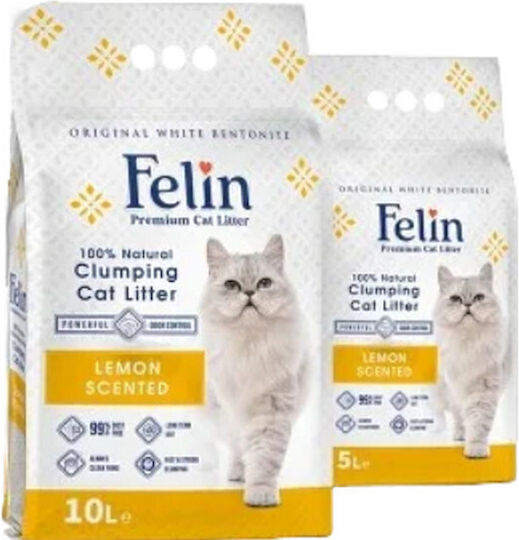 Felin Пясък за котки с аромат лимон 10 л