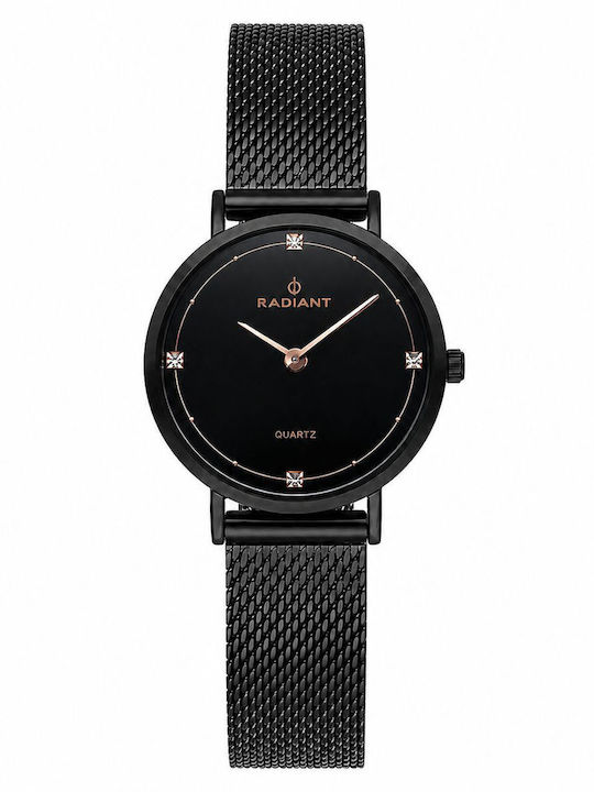Radiant Women's Watch 30mm Battery with Black Stainless Steel Strap