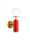 Opviq Moira Modern Wall Lamp Red 15cm