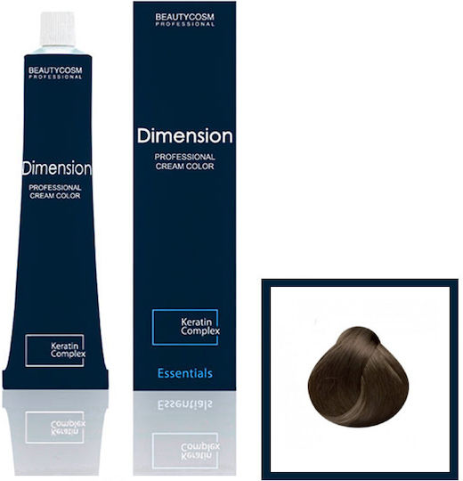 Dimension Hair Color Cream Νο 5 Καστανό Άνοιχτό, Επαγγελματική Βαφή Μαλλιών Με Σύμπλεγμα Πρωτεϊνών Κερατίνης, 100ml