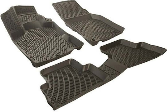 Car Mats Raised Sides 3D Rubber TPE Jeep Compass EV 2025 Rizline 4 Pieces Black