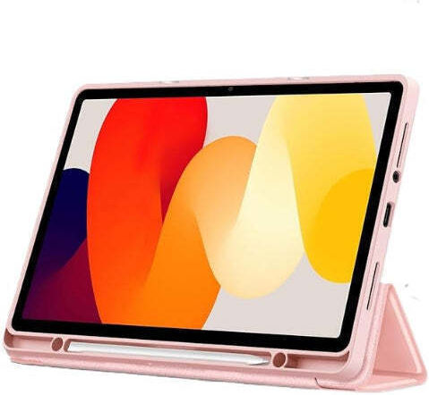 Smart Tri-fold Flip Case Pencil Holder Lenovo Tab M11 11″ 2024 Rose Gold