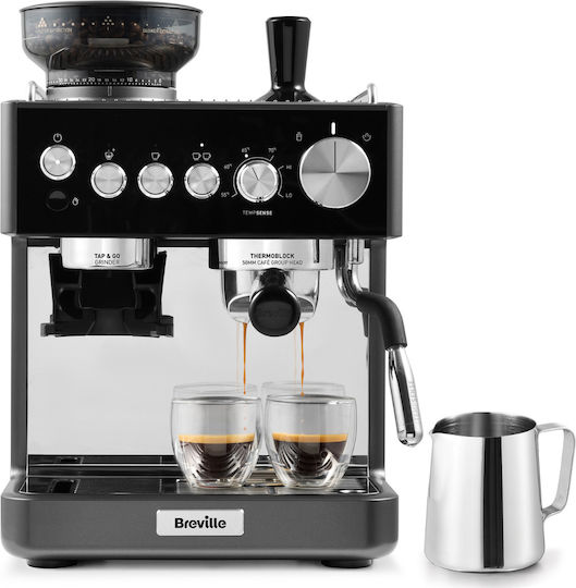 Breville Barista Sense Automatic Espresso Machine 15bar for Cappuccino with Grinding Mill Black VCF187X-01