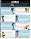 Gim SONIC Ετικέτες Τετραδίων 16τμχ