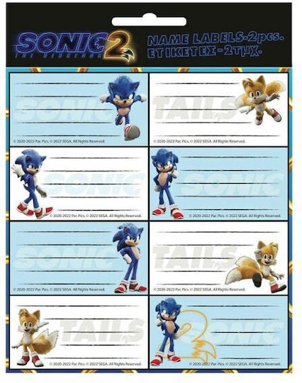Gim SONIC Ετικέτες Τετραδίων 16τμχ