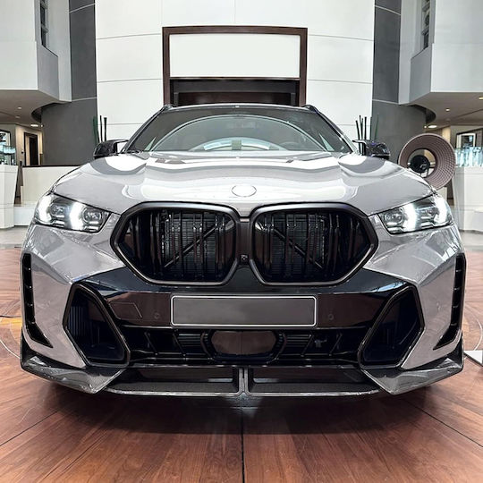 Спойлер Преден Броня Bmw X6 G06 2020-2022 M-sport Design Черен Гланцов