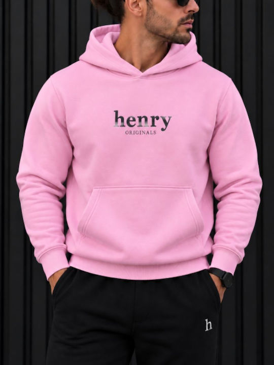 Henry Hooded Sweatshirt Pink 3-803