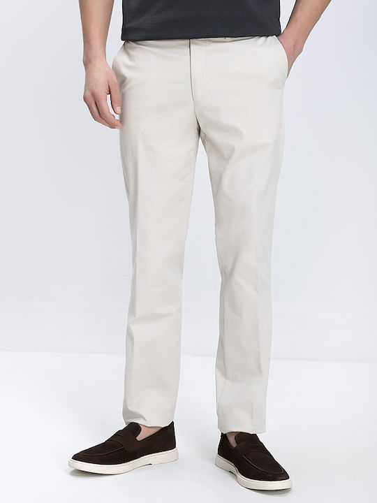 Kaiserhoff Men's Trousers Chinos Stretch with Straight Leg Style Beige Light