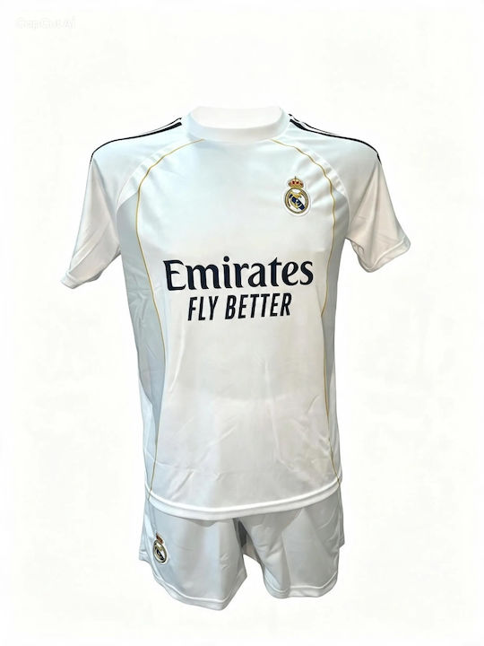 Παιδικό Σετ Ποδοσφαίρου Real Madrid Vini Jr Λευκό 170826-05
