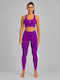 Training Women's Set with Full-Length Leggings High Waist Purple