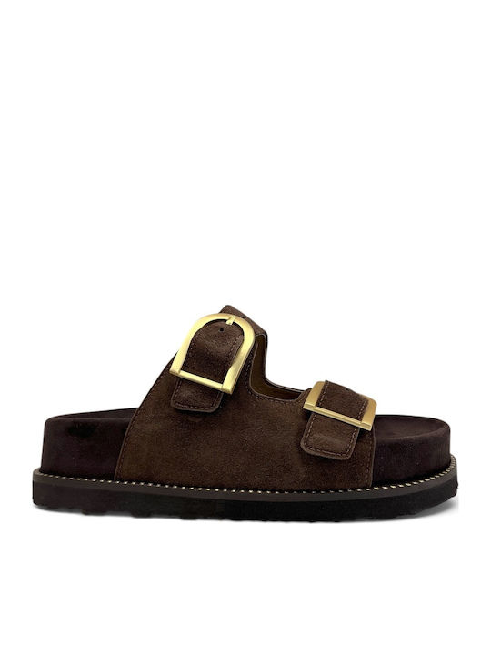 Ragazza Ragazza Flache Damen Sandalen Braune