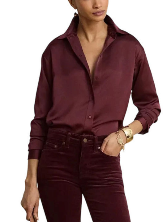 Long Sleeve Women's Shirt Bordeaux