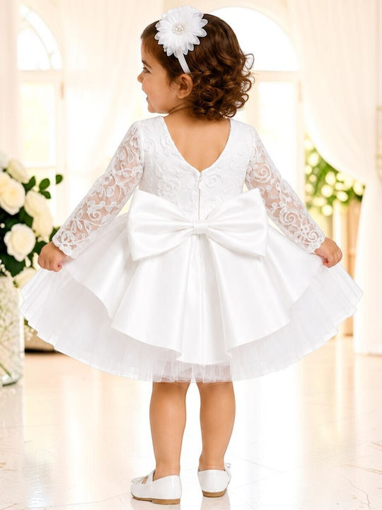 Kinderkleid mit Spitze Weiß