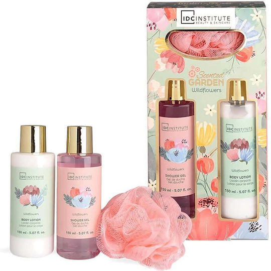 IDC Institute Scented Garden Σετ Περιποίησης για Ενυδάτωση & Καθαρισμό Σώματος Wildflowers 3τμχ