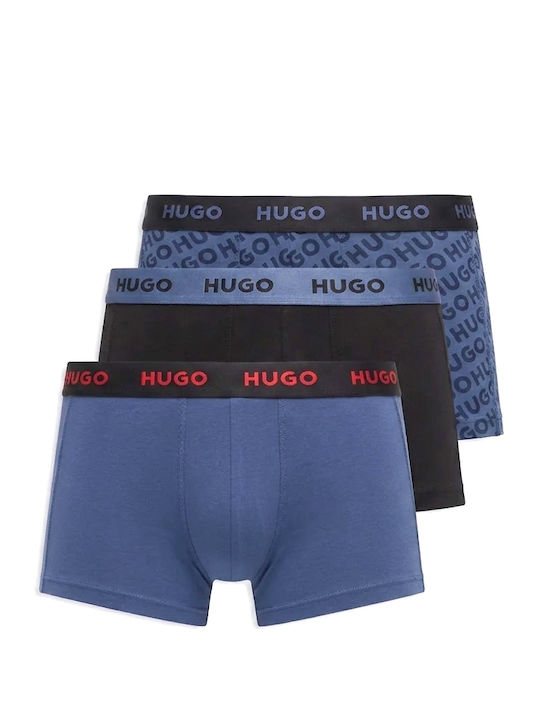 Hugo Ανδρικά Μποξεράκια Μπλε 3Pack