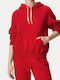 Damen Sweatshirt mit Kapuze Rot