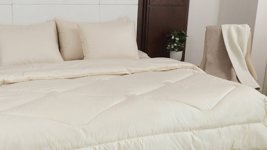 Valeria Home Pătură Supraînălțată 220x230 cm Albă 110 GSM