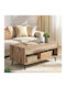 Rectangular Central Coffee Table Wooden with Lifting Mechanism MDF L100xW50xH45cm