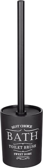 Wenko Glass Bathroom Toilet Brush Black