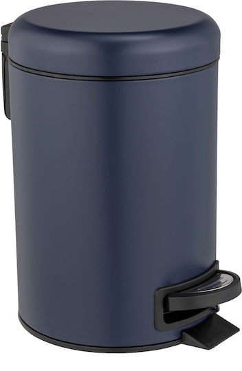 Wenko Inox Badezimmer Mülleimer 3lt Blau