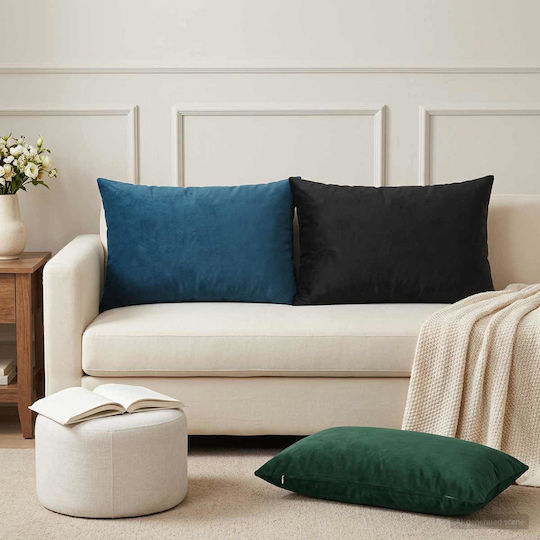 vidaXL Sofa-Kissen Heerlen aus Samt Schwarz 50x70cm