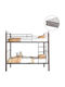 Kids Bed Bunk Single with Mattress Black 90x190cm