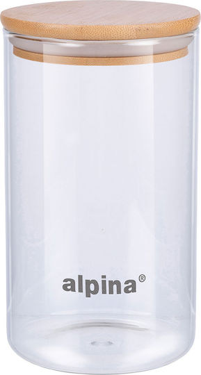 Alpina Ваза за Паста с Херметически Затворен Капак Стъклена Прозрачна 900ml