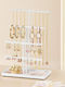 Songmics Jewellery Stand Metallic White 21x12x30cm