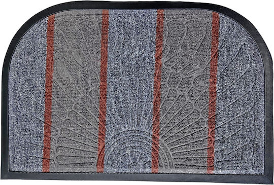 Sidirela Doormat Semicircular Carpet with Non-Slip Backing Swan Grey 40x60cm E-0976