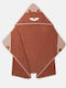 Sergent Major Baby-Badetuch mit Kapuze Braun