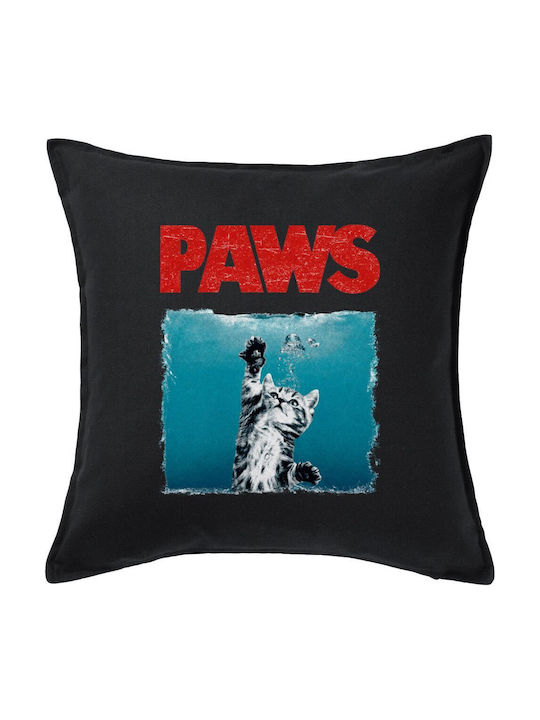 Paws Възглавница За Канапе Черна 100% Памук С П...